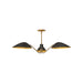 Alora - PD550336MBAG - Three Light Pendant - Oscar - Aged Gold/Matte Black