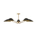 Alora - PD550545MBAG - Five Light Pendant - Oscar - Aged Gold/Matte Black