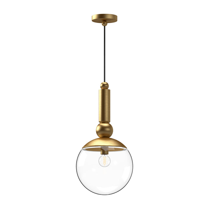 Alora - PD560510BGCL - One Light Pendant - Delilah - Brushed Gold/Clear Glass