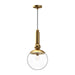 Alora - PD560510BGCL - One Light Pendant - Delilah - Brushed Gold/Clear Glass