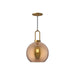 Alora - PD601710AGCP - One Light Pendant - Soji - Aged Gold/Copper Glass