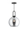 Alora - PD601710MBSM - One Light Pendant - Soji - Matte Black/Smoked Solid Glass