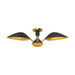 Alora - SF550332MBAG - Three Light Semi-Flush Mount - Oscar - Aged Gold/Matte Black