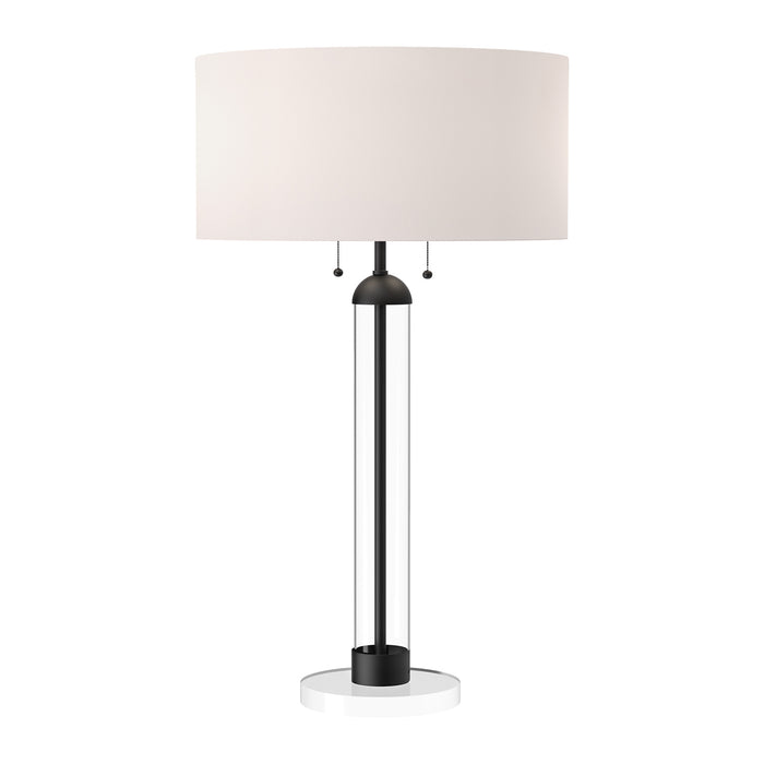 Alora - TL567218MBWL - Two Light Table Lamp - Sasha - Matte Black/White Linen