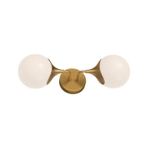 Alora - WV505219AGOP - Two Light Vanity - Nouveau - Aged Gold/Opal Matte Glass