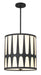 Crystorama - ROY-805-BK - Four Light Pendant - Royston - Black