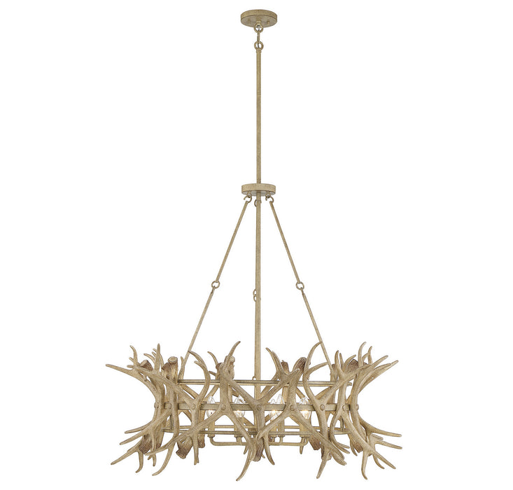 Savoy House - 1-1760-8-198 - Eight Light Chandelier - Daniels - Natural Antler