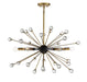 Savoy House - 1-1857-6-62 - Six Light Chandelier - Ariel - Como Black with Gold