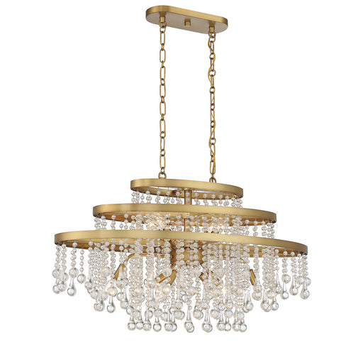 Savoy House - 1-1867-10-322 - Ten Light Chandelier - Luna - Warm Brass