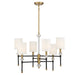 Savoy House - 1-1887-6-143 - Six Light Chandelier - Tivoli - Matte Black with Warm Brass Accents