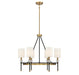 Savoy House - 1-1893-6-143 - Six Light Chandelier - Tivoli - Matte Black with Warm Brass Accents