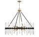 Savoy House - 1-1934-12-143 - 12 Light Chandelier - Santiago - Matte Black with Warm Brass Accents