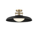 Savoy House - 6-1685-1-143 - One Light Semi-Flush Mount - Gavin - Matte Black with Warm Brass Accents