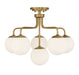 Savoy House - 6-1950-6-322 - Six Light Semi-Flush Mount - Marco - Warm Brass