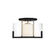 Savoy House - 6-1981-1-143 - One Light Semi-Flush Mount - Eaton - Matte Black with Warm Brass Accents