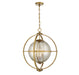 Savoy House - 7-1872-3-322 - Three Light Pendant - Pearl - Warm Brass