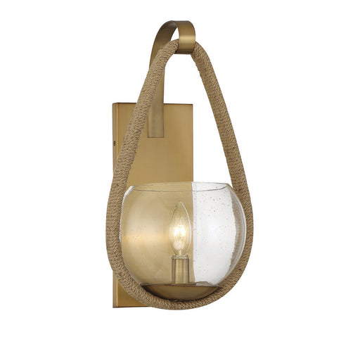 Savoy House - 9-1826-1-320 - One Light Wall Sconce - Ashe - Warm Brass and Rope