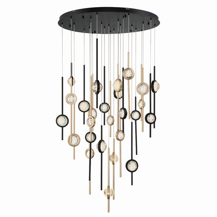 Eurofase - 43890-033 - LED Chandelier - Barletta - Mixed Black / Brass