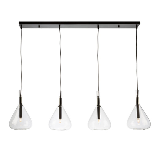 Artcraft - AC11164BK - Four Light Island Pendant - Conic - Black