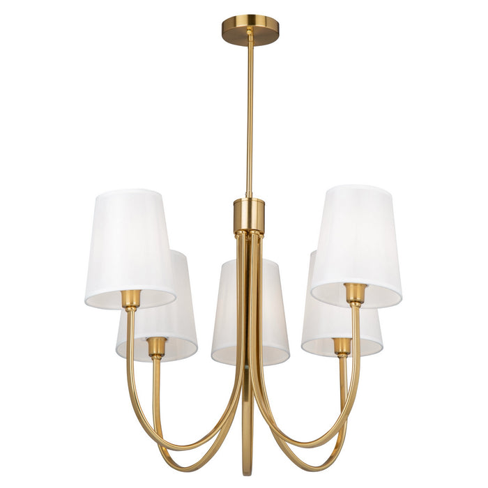 Artcraft - SC13335BG - Five Light Chandelier - Rhythm - Brushed Gold