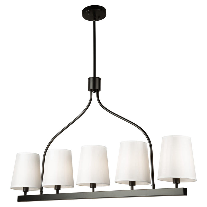 Artcraft - SC13336BK - Five Light Island Pendant - Rhythm - Black