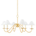 Mitzi - H464806-AGB - Six Light Chandelier - Lenore - Aged Brass