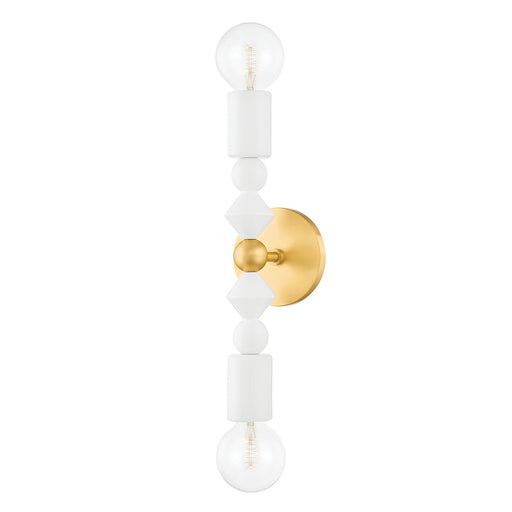 Mitzi - H471102-AGB - Two Light Wall Sconce - Flora - Aged Brass