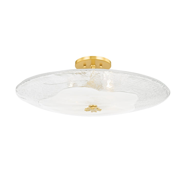 Hudson Valley - KBS1742504L-AGB - Three Light Flush Mount - Lago - Aged Brass