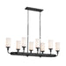 Kichler - 52453BKT - Eight Light Linear Chandelier - Vetivene - Textured Black