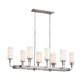 Kichler - 52453CLP - Eight Light Linear Chandelier - Vetivene - Classic Pewter