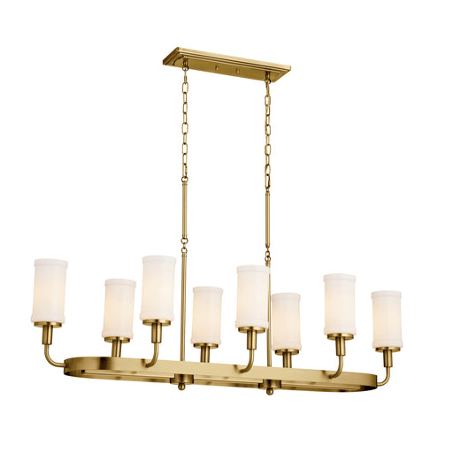 Kichler - 52453NBR - Eight Light Linear Chandelier - Vetivene - Natural Brass