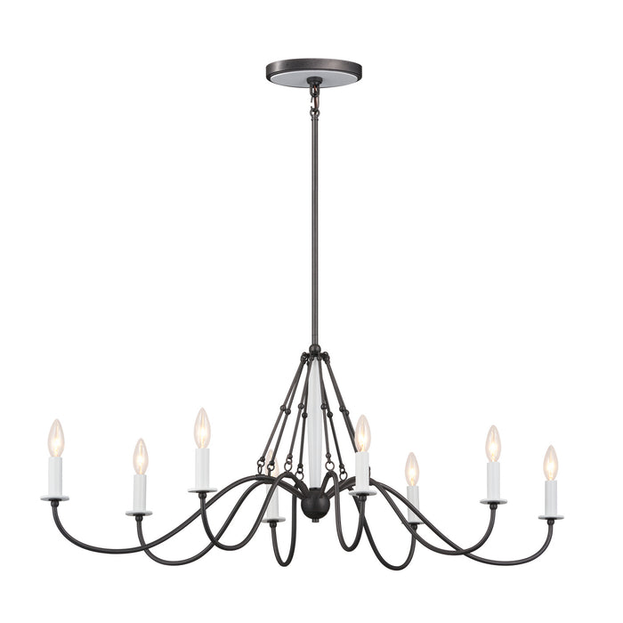 Kichler - 52457AVI - Eight Light Chandelier - Freesia - Anvil Iron