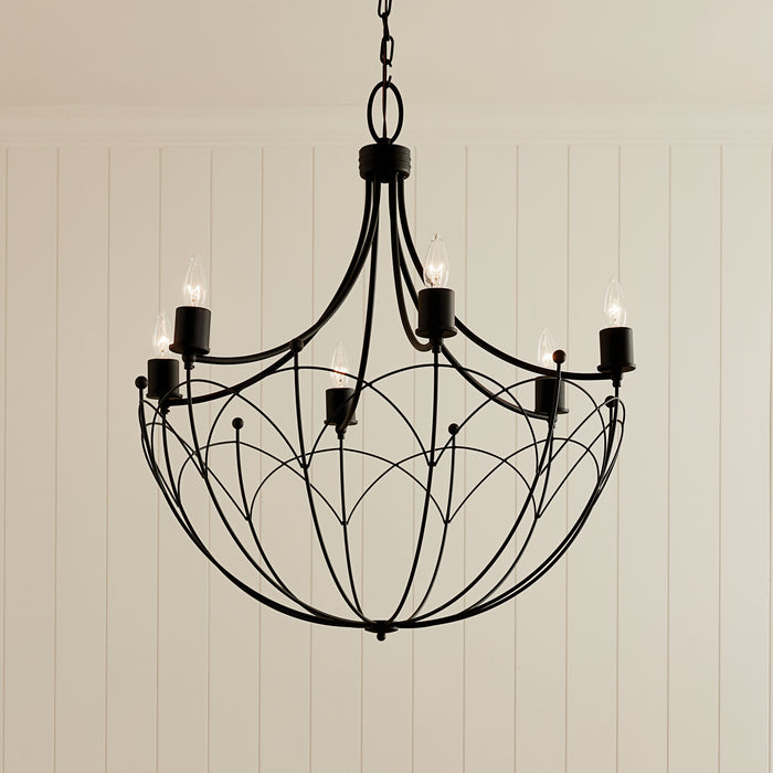 Kichler - 52462BKT - Six Light Chandelier - Topiary - Textured Black