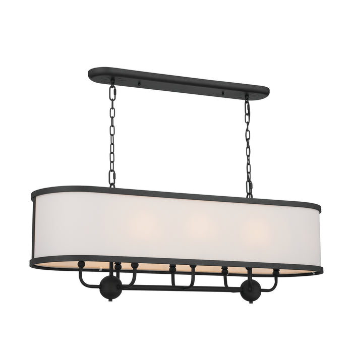 Kichler - 52467BKT - Eight Light Linear Chandelier - Heddle - Textured Black