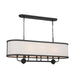 Kichler - 52467BKT - Eight Light Linear Chandelier - Heddle - Textured Black