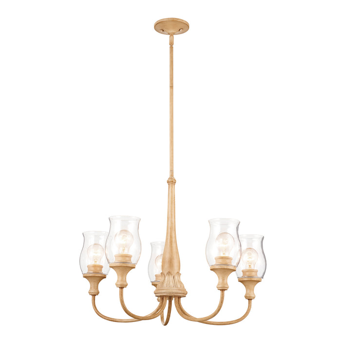 Kichler - 52468WMP - Five Light Chandelier - Melis - Warm Maple Wood