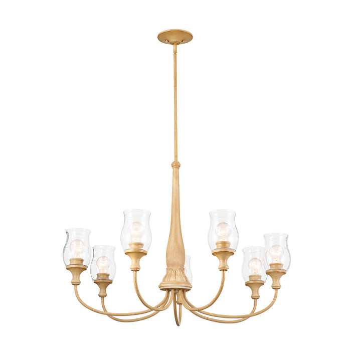 Kichler - 52469WMP - Seven Light Chandelier - Melis - Warm Maple Wood