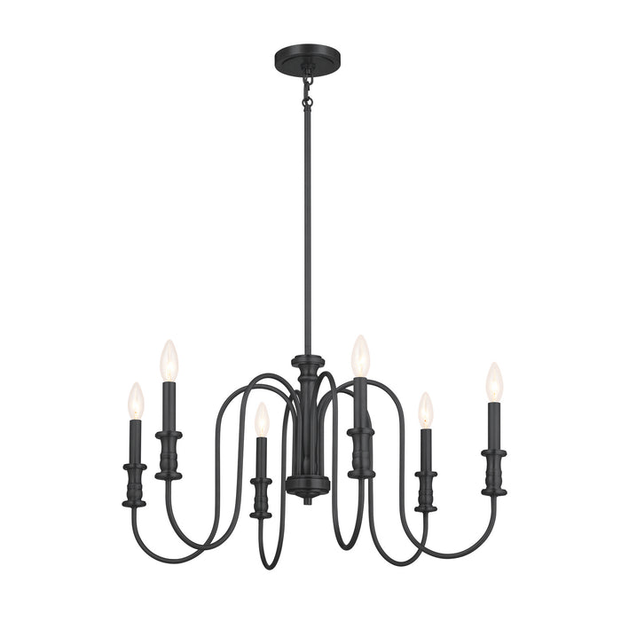 Kichler - 52470BK - Six Light Chandelier - Karthe - Black