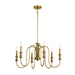 Kichler - 52470NBR - Six Light Chandelier - Karthe - Natural Brass