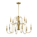 Kichler - 52472NBR - 12 Light Chandelier - Karthe - Natural Brass