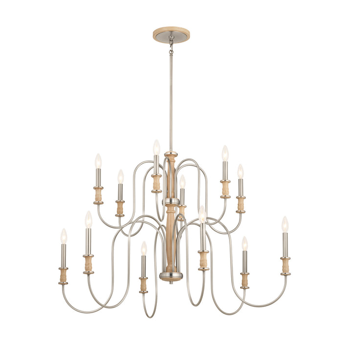 Kichler - 52472NI - 12 Light Chandelier - Karthe - Brushed Nickel