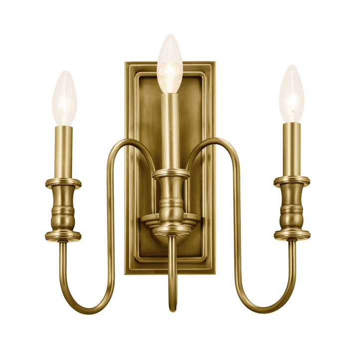 Kichler - 52473NBR - Three Light Wall Sconce - Karthe - Natural Brass