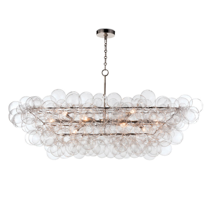 Regina Andrew - 16-1381CLR - Eight Light Chandelier - Bubbles - Polished Nickel