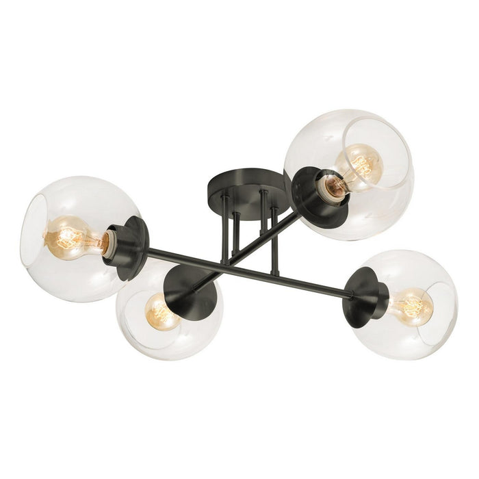 AFX Lighting - JAMC24MBBK - Four Light Flush Mount - Jamie - Black