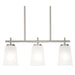 AFX Lighting - JNNP0523MBSN - Three Light Linear Pendant - Joanna - Satin Nickel