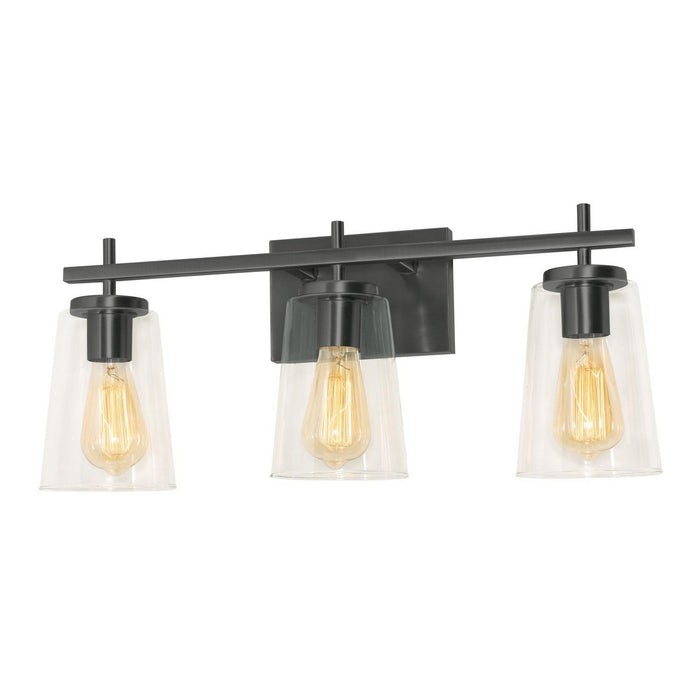 AFX Lighting - JNNV2209MBBK - Three Light Vanity - Joanna - Black