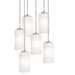 AFX Lighting - LEOP04MBSNRND6 - Six Light Pendant - Leo - Satin Nickel