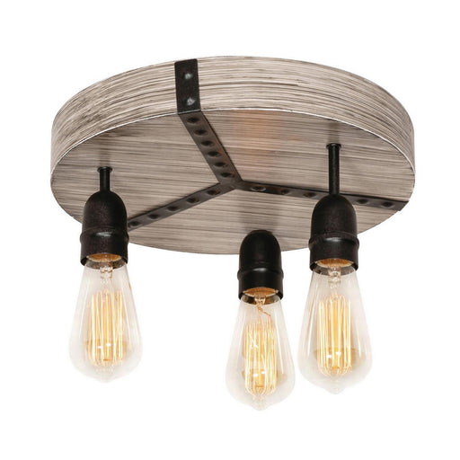 AFX Lighting - NOAC13MBDG - Three Light Ceiling Mount - Noah - Distressed Grey and Black