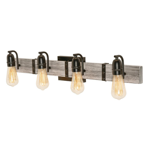 AFX Lighting - NOAV3208MBDG - Four Light Vanity - Noah - Distressed Grey and Black