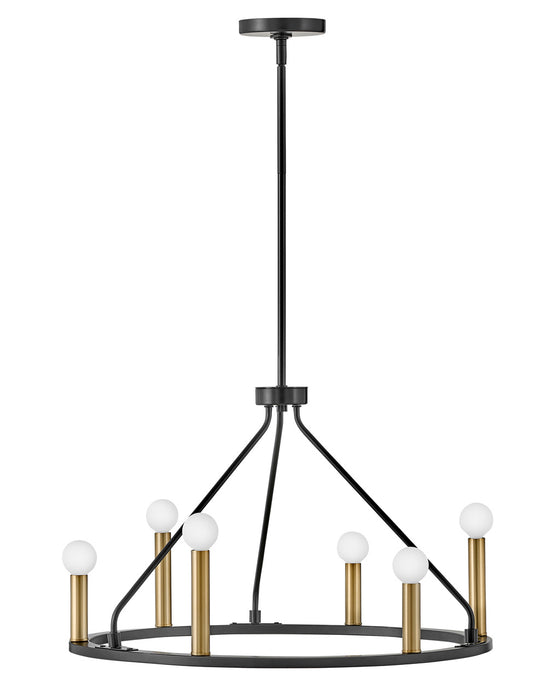 Lark - 83155BK - LED Chandelier - Lazlo - Black